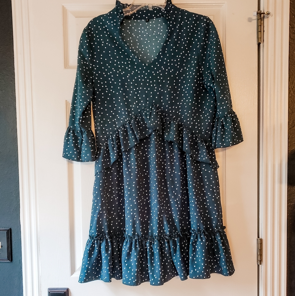 NWOT Ruffle Swing Dress - Picture 2 of 6